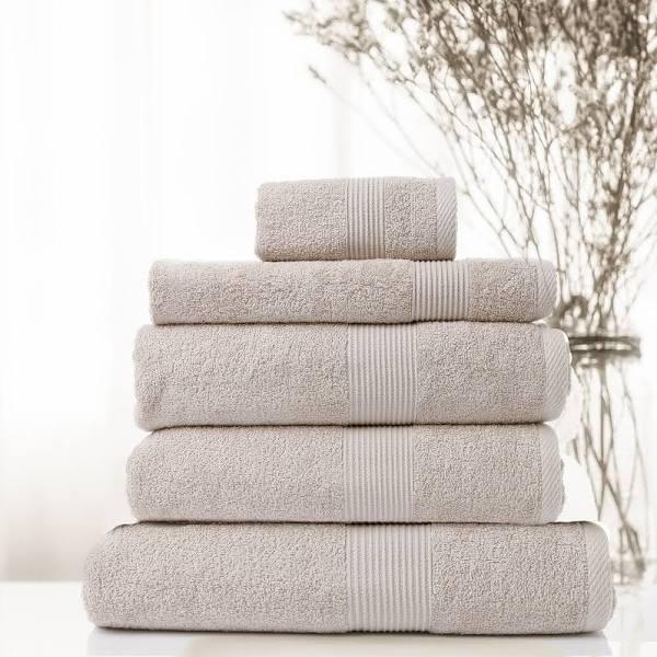 Royal Comfort 5 Piece Cotton Bamboo Towel Set 450GSM ||Beige