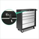 Giantz 5 Drawer Mechanic Tool Box Storage Trolley - Black & Grey