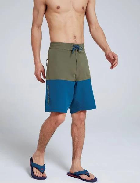 Mens Animal Mens Teal Blue Brett Recycled Boardshorts - Blue