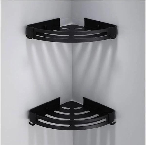 Bathroom Shelf Organizer Shower Storage Rack Black Corner Shelf Aluminum Wall Shampoo Holder - AfterPay & zipPay Available