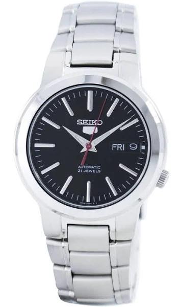 Seiko 5 SNKA07K1 Black Dial Stainless Steel Men's Automatic Analog Watch