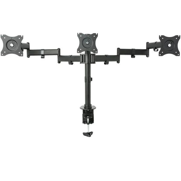 Vivo Triple Monitor Adjustable Mount, Articulating Stand For 3 LCD Screens Up To 24 Inches (Stand-V003M)