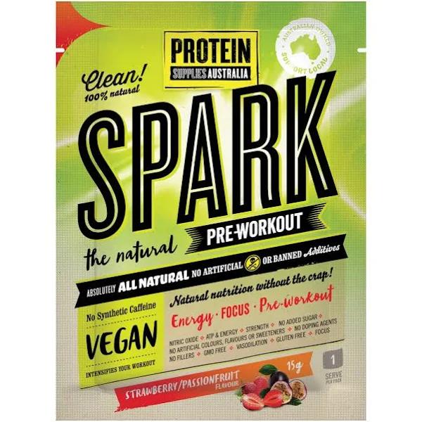 Protein Supplies Australia Spark Pre Workout Strawberry Passionfruit 15g