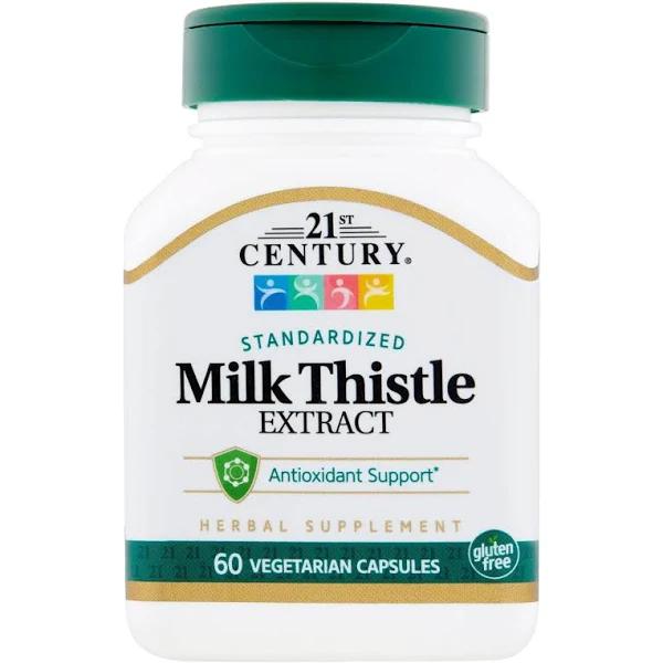 21st Century Milk Thistle Extract, Standardized, Vegetarian Capsules - 60 capsules