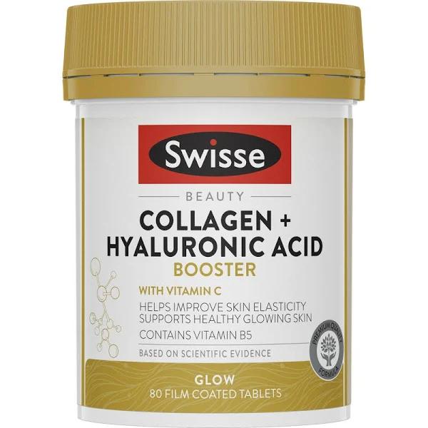 Swisse Beauty Collagen & Hyaluronic Acid Booster 80 Tablets