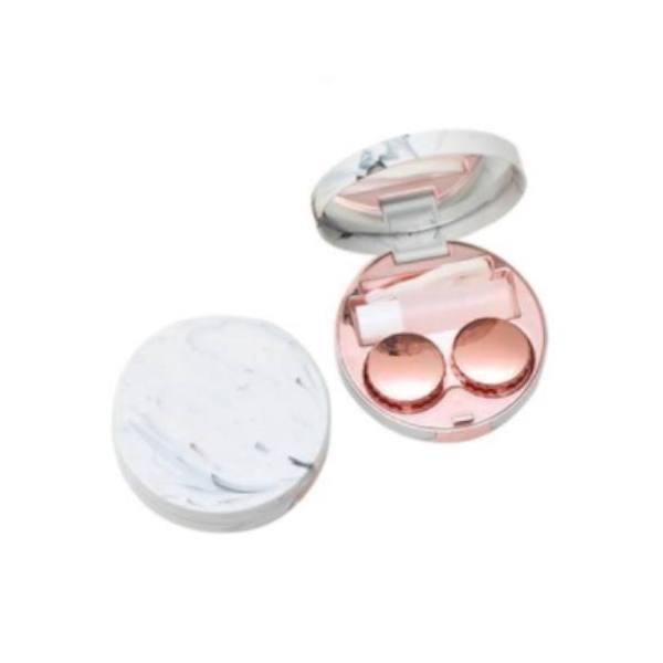 Marble Design Contact Lens Storage Case with Mirror