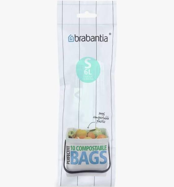 Brabantia Compostable Bin Liner Code S, 10 Bags - 6 Litre