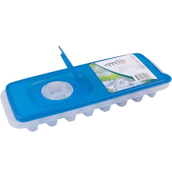 Appetito Ice Cube Tray With Pour Through Lid Blue