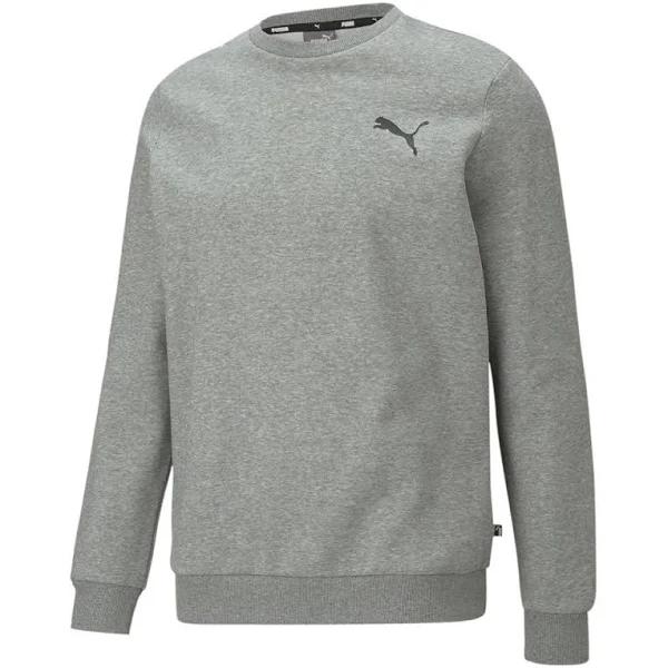 Puma Mens Essentials Small Logo Crew, S / Grey