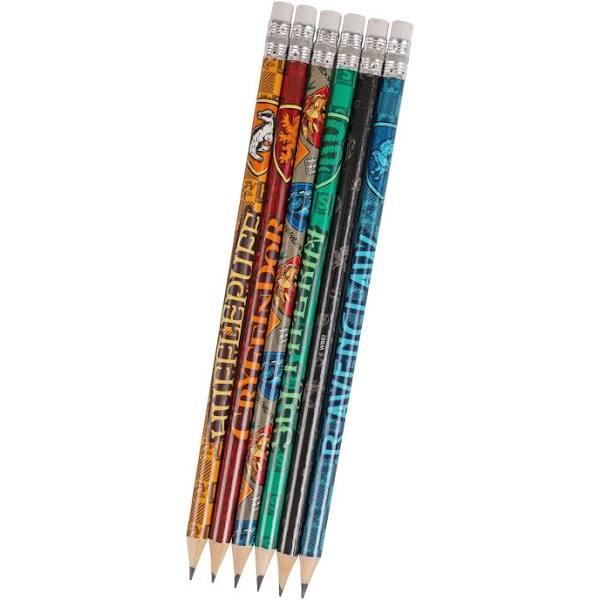 Harry Potter HB Greylead Pencils With Erasers 6 Pack