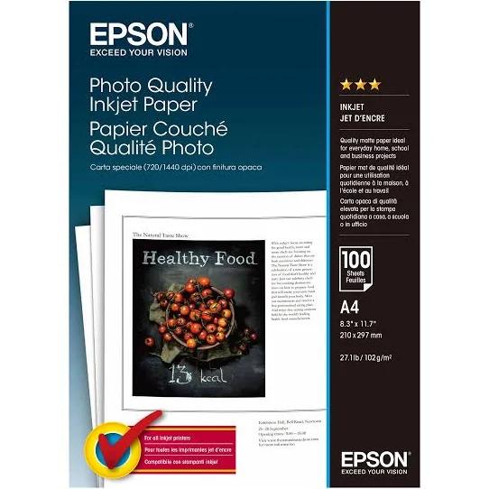 Epson A4 Photo Quality Inkjet Paper 100 Sheets