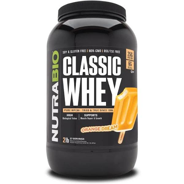 NutraBio, Classic Whey Protein, Orange Dream, 2 lb (907 g)