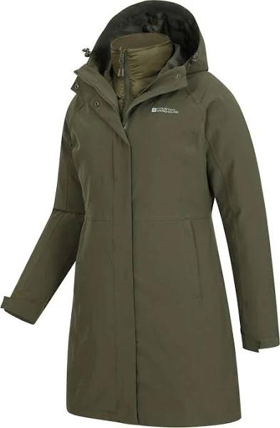 Mountain Warehouse Womens/Ladies Alaskan Long 3 in 1 Jacket Khaki Green 16 UK