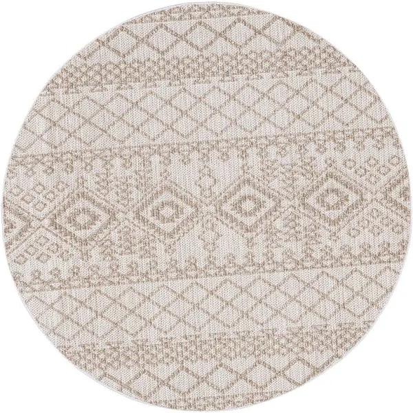 Dracus Beige Indoor Outdoor Round Rug - 200x200cm