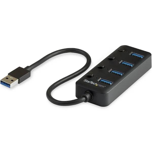 StarTech 4-Port USB 3.0 Hub - 4x USB-A With Individual On/off Switches