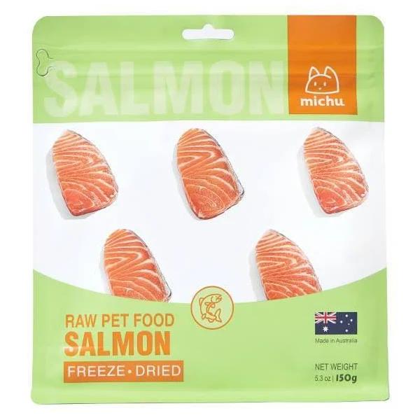 Michu Freeze-Dried Raw Pet Food Pet Food 150g - Made in Australia Salmon