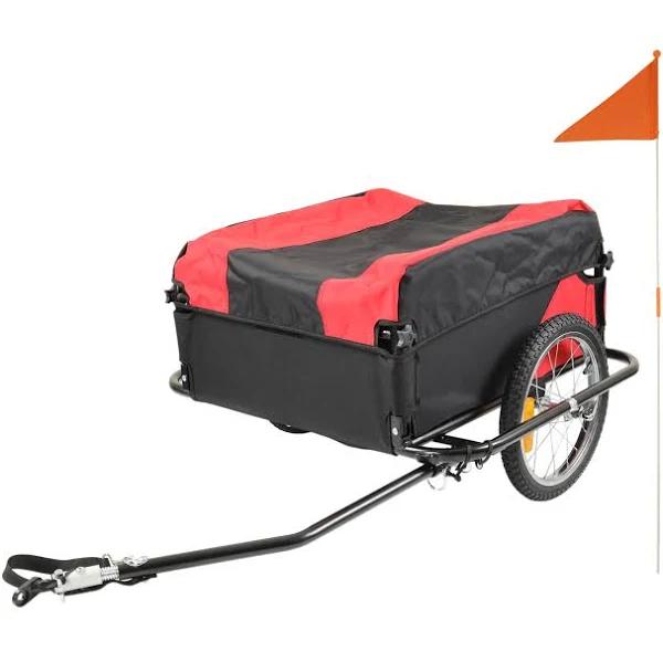 CyclingDeal Bike Bicycle Cargo Trailer - Bike Cart Wagon Trolley With Cover