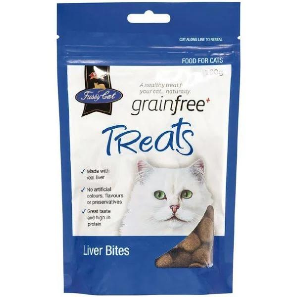 Fussy Cat Grain Free Cat Treats Liver Bites 100g