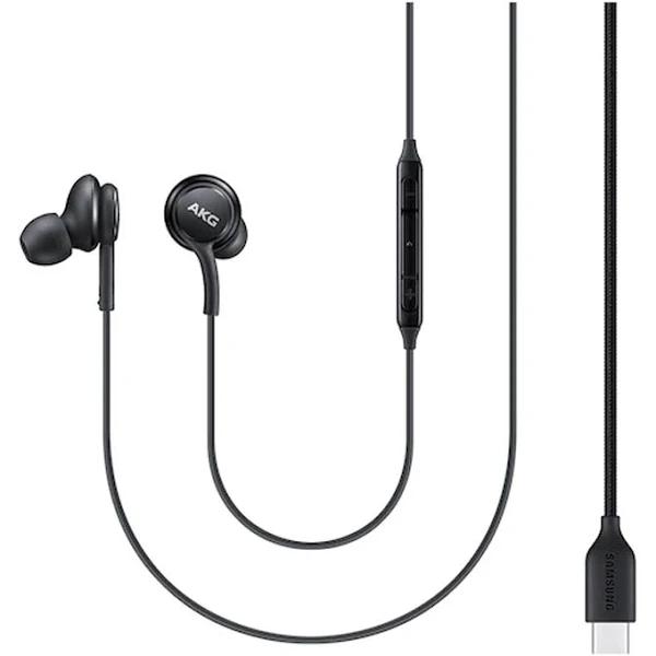 Official Samsung Black Tuned by AKG USB-C Wired Earphones with Microphone- For Samsung Galaxy S23