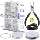 Jewelry Making and Repair Tools Kit, Bracelets Necklaces Accessories, Earring Making Kit, Craft Supplies With Pliers, Jewelry Findings Starter Kit (