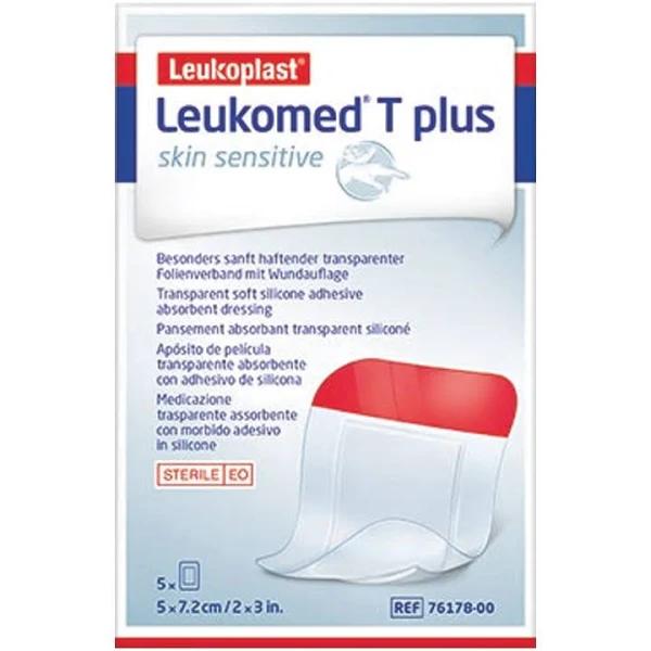 Leukomed T Plus Skin Sensitive Transparent 5cm x 7.2cm 5 Pack