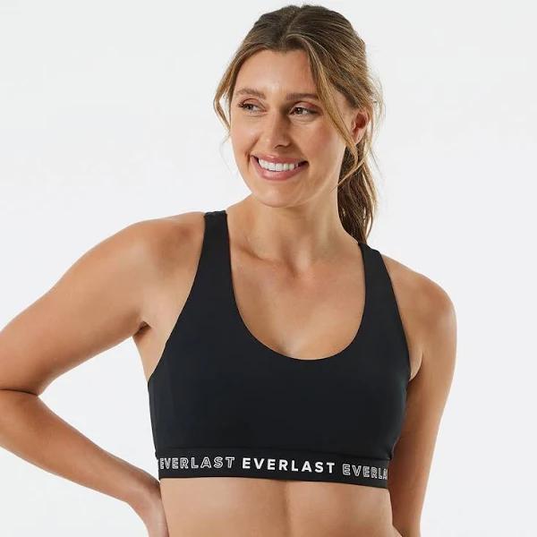 Everlast Active Womens Racer Crop Top-Black Size: 14