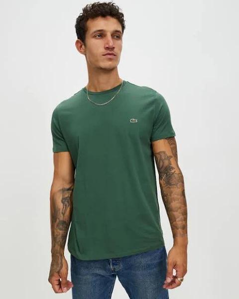 Lacoste Men's Crew Neck Pima Cotton Jersey T-Shirt Green Size XL