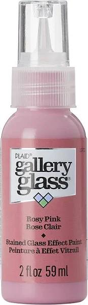 FolkArt Gallery Glass Paint 2oz - Rosy Pink