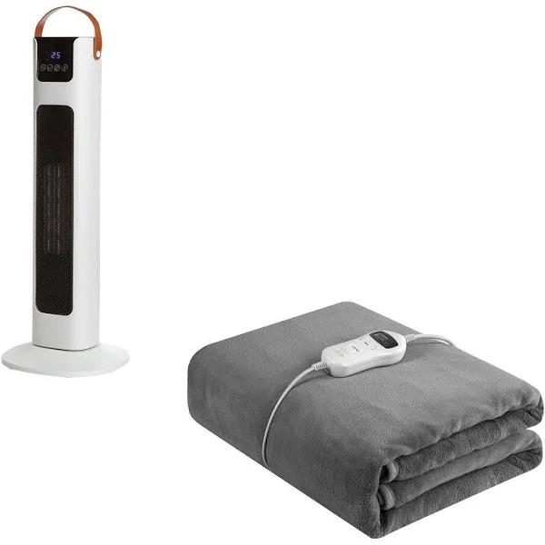 Royal Comfort Winter Warmers Set 1 x Heated Throw + 1 x Pursonic Tower Heater