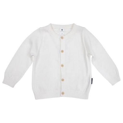 Cable Style Knit Cardigan White, 3-6M (00)