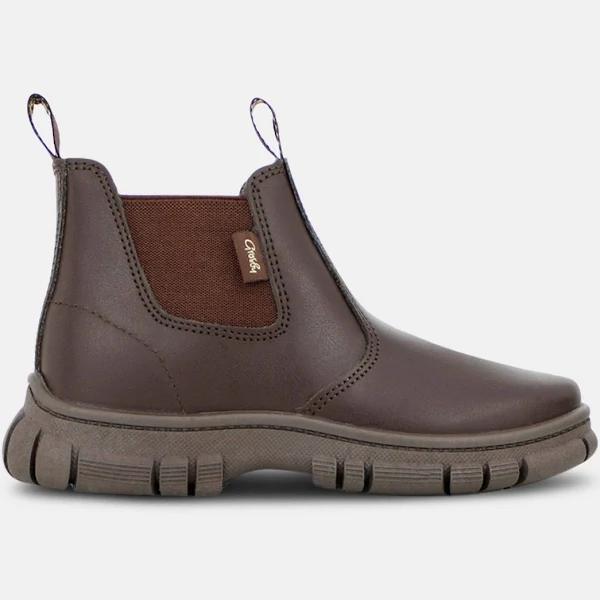 New Grosby Ranch Boots Brown Toddler Infant Boys Kids Leather Slip On Shoes