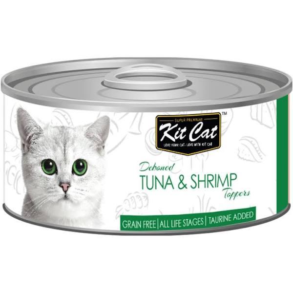 Kit Cat Grain Free Wet Cat Food Cans Tuna & Shrimp 80g