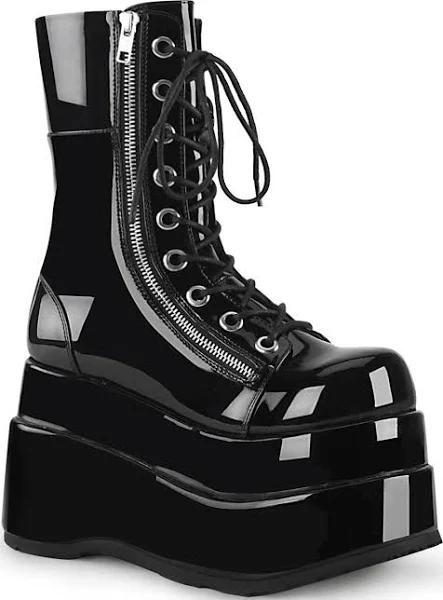 Demonia - BEAR-265 Black Patent Platform Boots - US 06 [WOMENS]