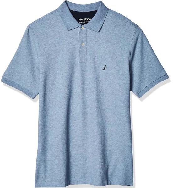 Nautica Men's Big and Tall Classic Fit Short Sleeve Solid Performance Deck Polo Shirt