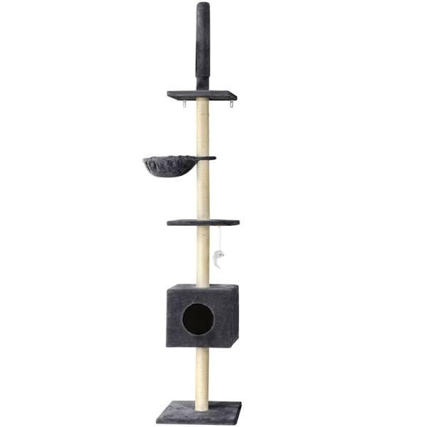 i.Pet Cat Tree Tower Scratching Post Scratcher Floor to Ceiling Cats Bed 260cm