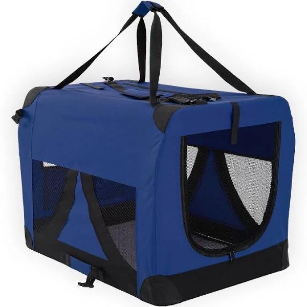 Paw Mate Blue Portable Soft Dog Cage Crate Carrier L