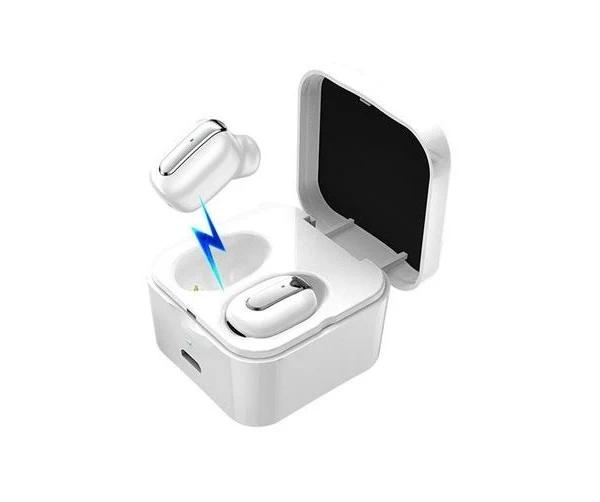 RD-11 Dual Wireless Bluetooth 5.0 Headset Hi-Fi Stereo TWS Music IPX7 Waterproof Binaural Call Earphone Headphone White Color