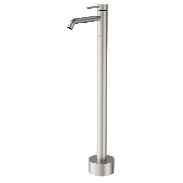 Caroma Liano II Freestanding Bath Filler Brushed Nickel