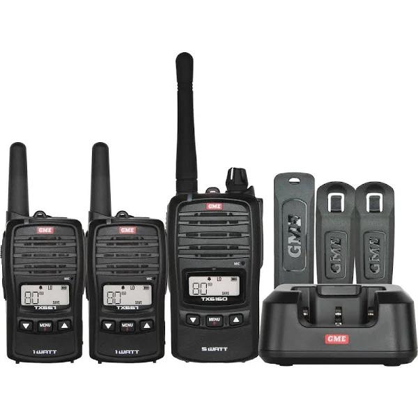 GME CB Handheld UHF Radio 5/1Watt Family Pack IP67 TX6160XFP