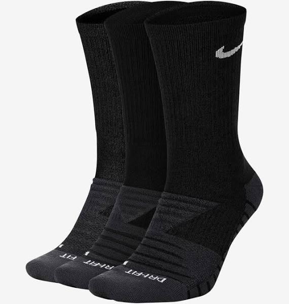 Nike Everyday Max Cushion Crew Training 3 Pack Socks Black M