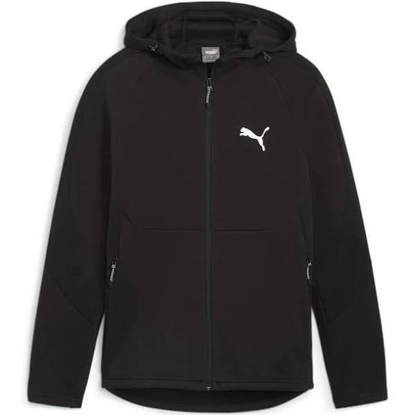 Evostripe Men's Full-Zip Hoodie in Black, Size 2XL, Polyester/cotton by Puma