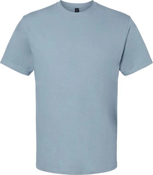 Gildan Unisex Adult Softstyle Midweight T-Shirt Stone Blue 3XL Ringspun Cotton Unisex T-Shirt