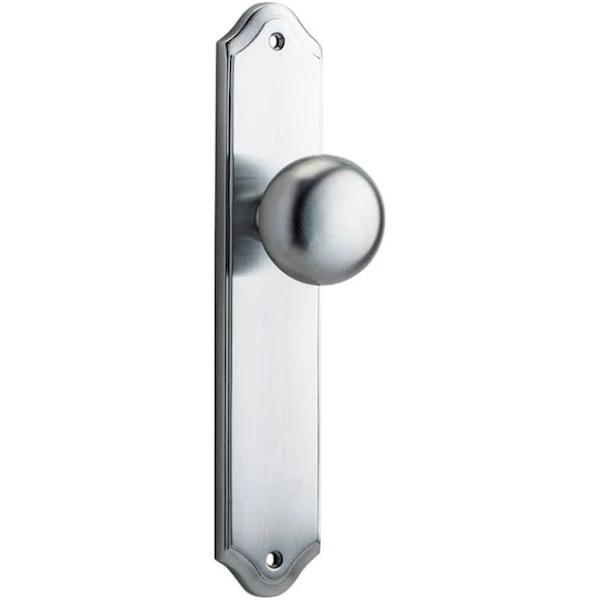 Iver Door Knob Cambridge Shouldered Latch Pair Brushed Chrome