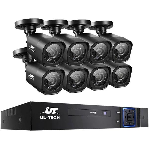 UL-tech CCTV Security Camera 8 Cameras 8CH DVR 1080p Outdoor Kit - Earn Everyday Rewards, AfterPay Available