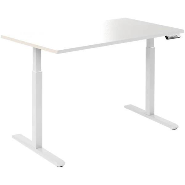 Desky Single Electric Sit Stand Gaming Desk White / 1500x750mm / White