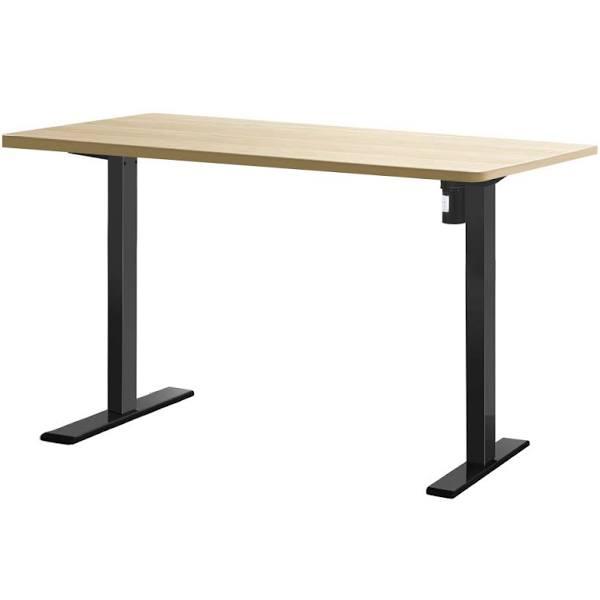 Artiss Electric Standing Desk Motorised Adjustable Sit Desks Black Oak