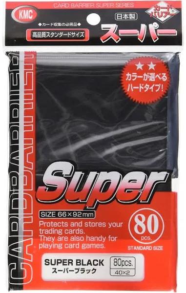 KMC Super Black Deck Protector Sleeves (80)