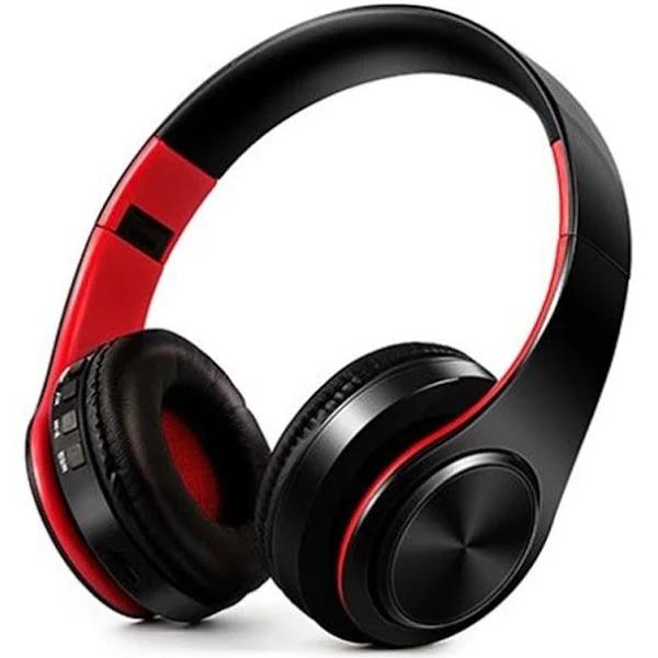 Vibe Geeks Foldable Wireless Bluetooth Stereo Headset With TF Card Slot- USB Charging