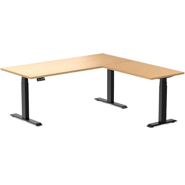 Desky Eco L-Shape Melamine Sit Stand Desk