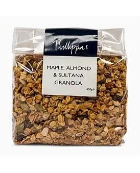 David Jones Phillippa's Maple, almond and Sultana Granola 450g